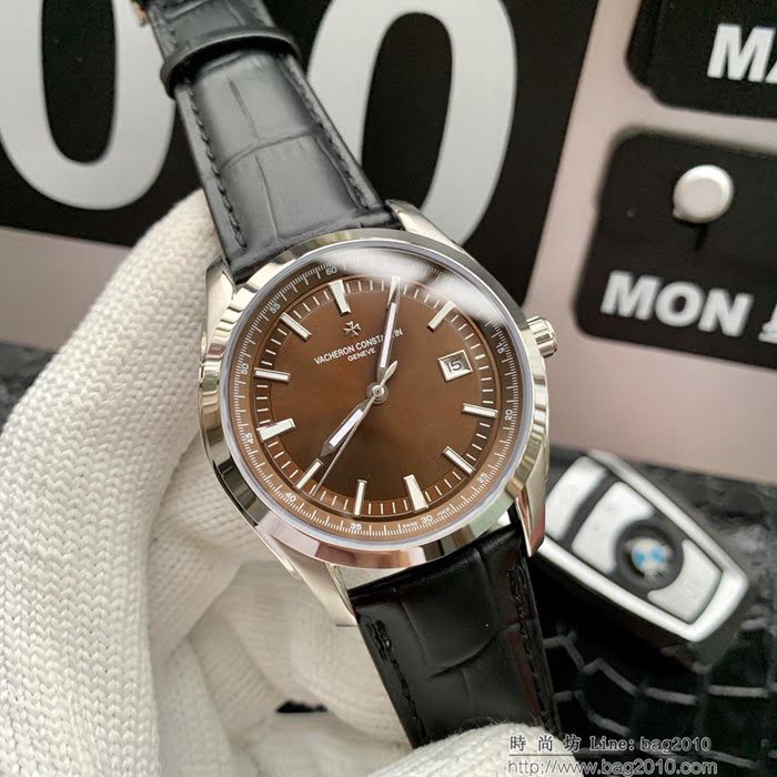 江詩丹頓 Vacheron Constantin 傳承系列 8215西鐵城機械機芯 經典大三針 小牛皮錶帶 精選男士腕表  wssb3850